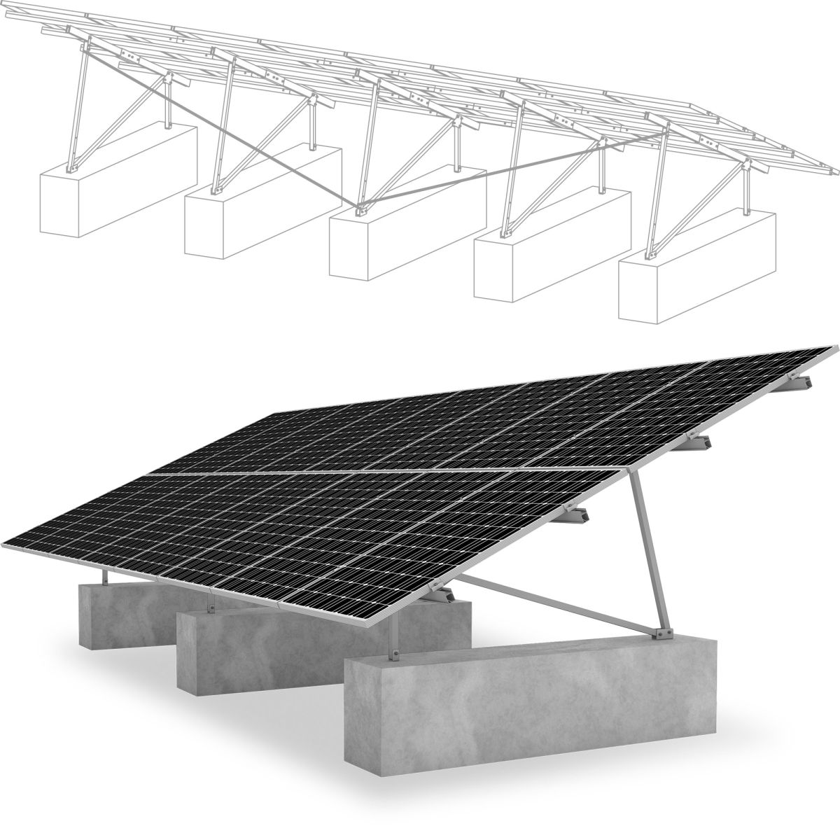 Ground-mount mounting system - 3 - Jinko solar - solar / for photovoltaic  panels